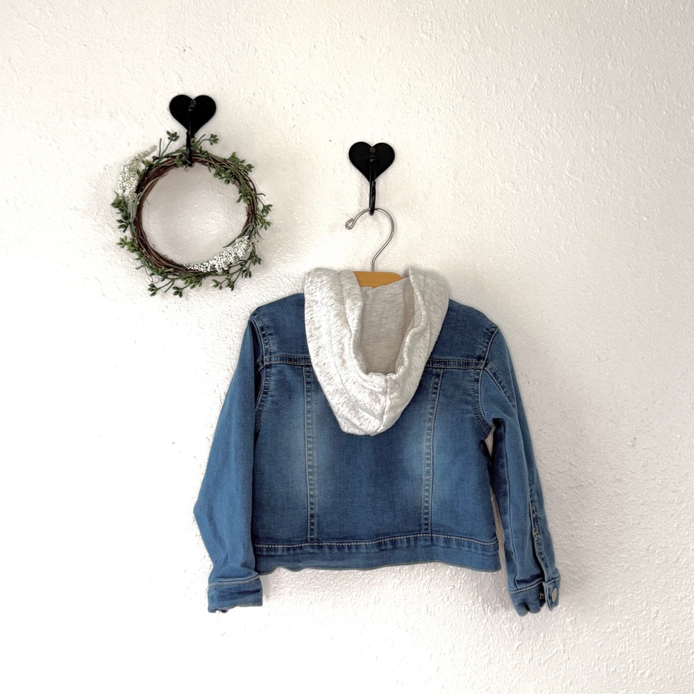 Seven For All Mankind Baby Girl Denim Jacket w/ Hood | 24m - Picture 3 of 6